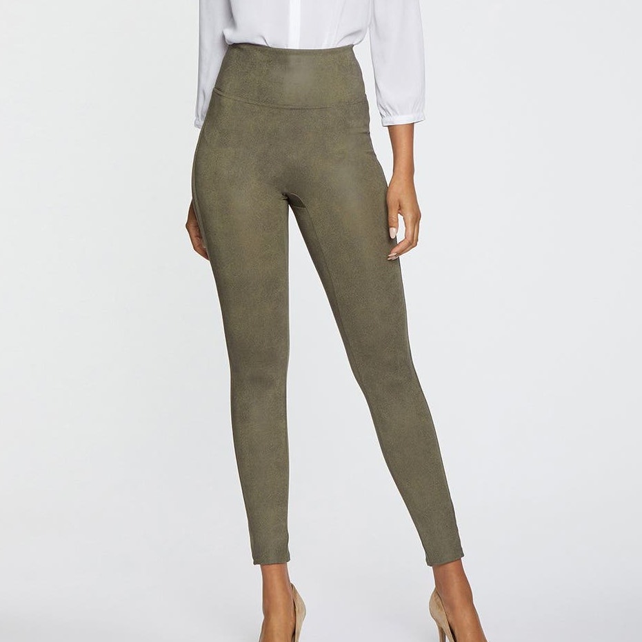 Nydj Leggings Women Small Green Lift Tuck Sculpting Classic Basic Moss Norm Corp